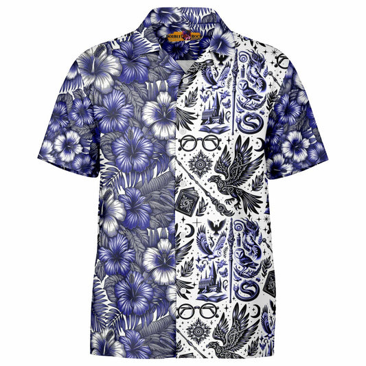 Wizardry School of Magic Short Sleeve Button-Down Hawaiian Shirt