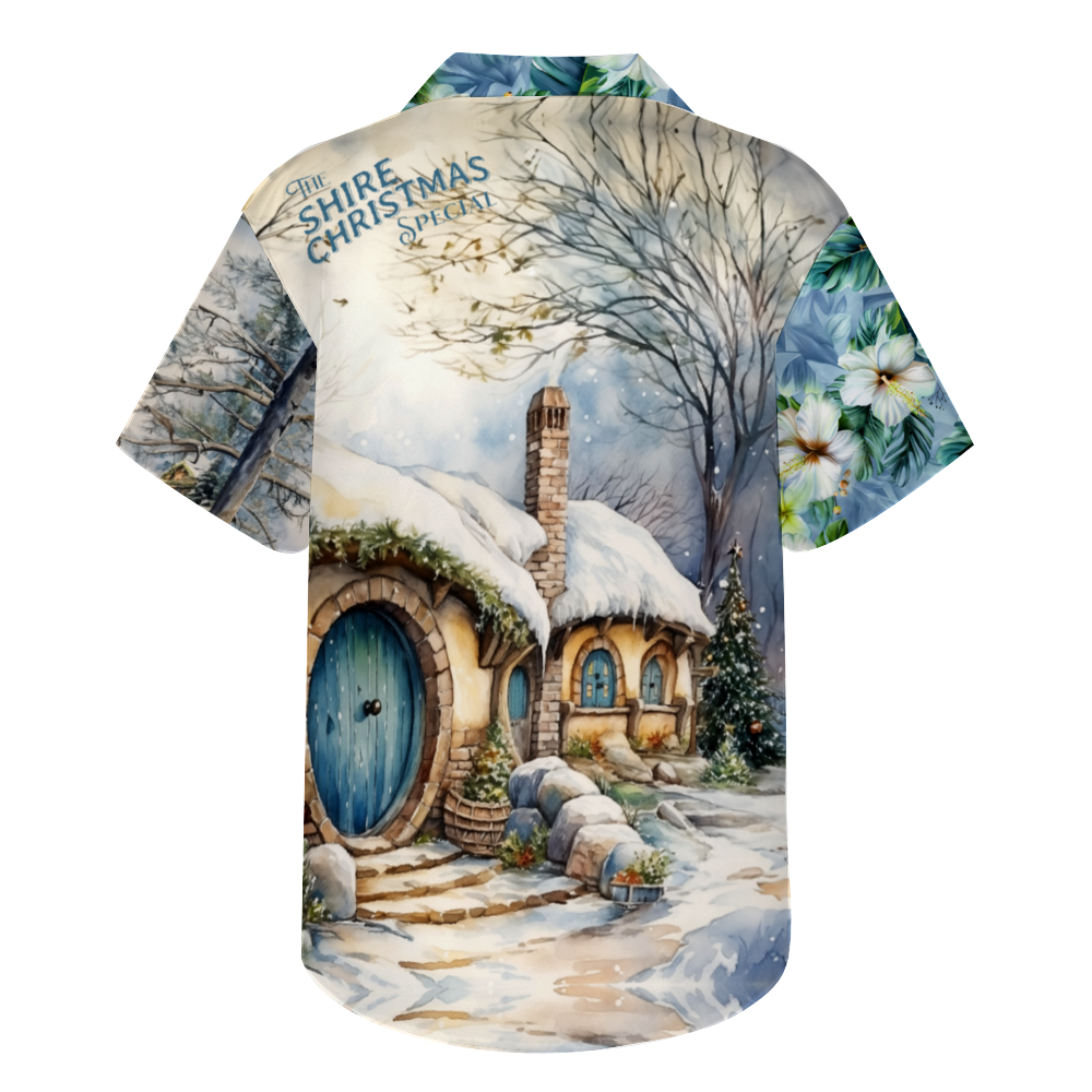 The Shire Christmas Special Hawaiian Short Sleeve Shirt Button Down
