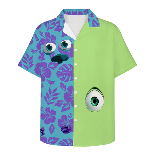 Monsters Everywhere Short Sleeve Shirt Button Down