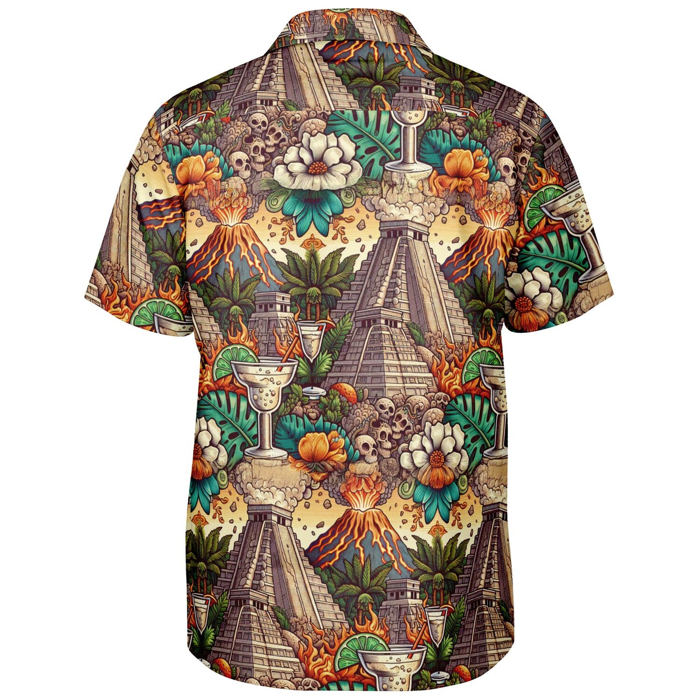 Mayan Mexico Margaritta Pavilion Short Sleeve Button-Down Shirt