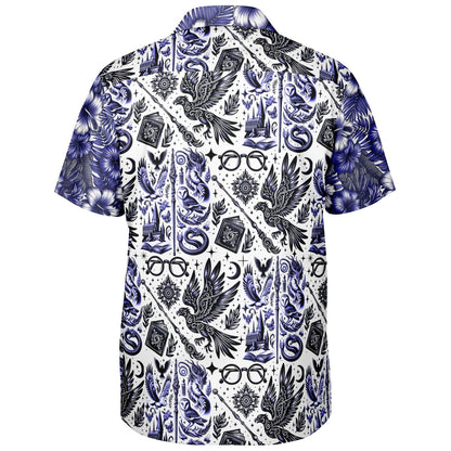 Wizardry School of Magic Short Sleeve Button-Down Hawaiian Shirt