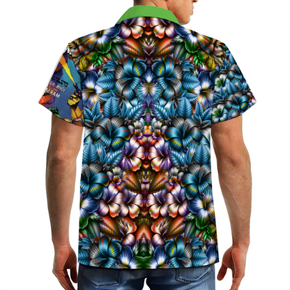 Custom Alien Invasion Vintage Short Sleeve Shirt Button Down