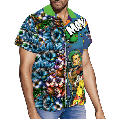 Custom Alien Invasion Vintage Short Sleeve Shirt Button Down