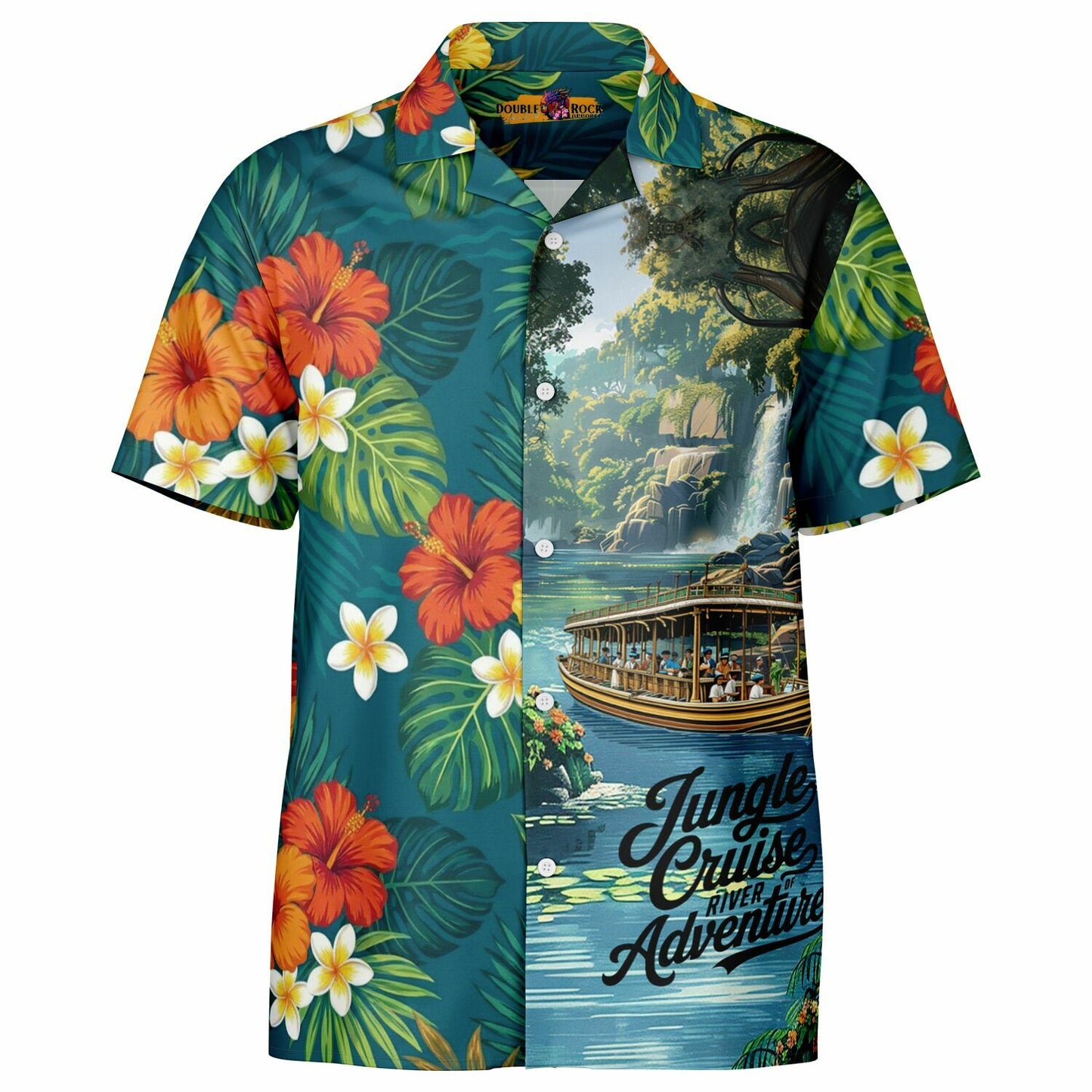 Jungle Cruise Adventure Short Sleeve Button-Down Hawaiian Shirt