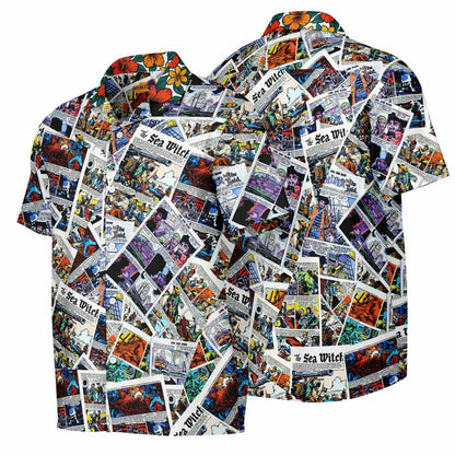 The Seawitch Pirate Comic Book Style Aloha Shirt