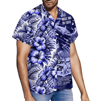 Battle for Outer Space Short Sleeve Shirt Button Down