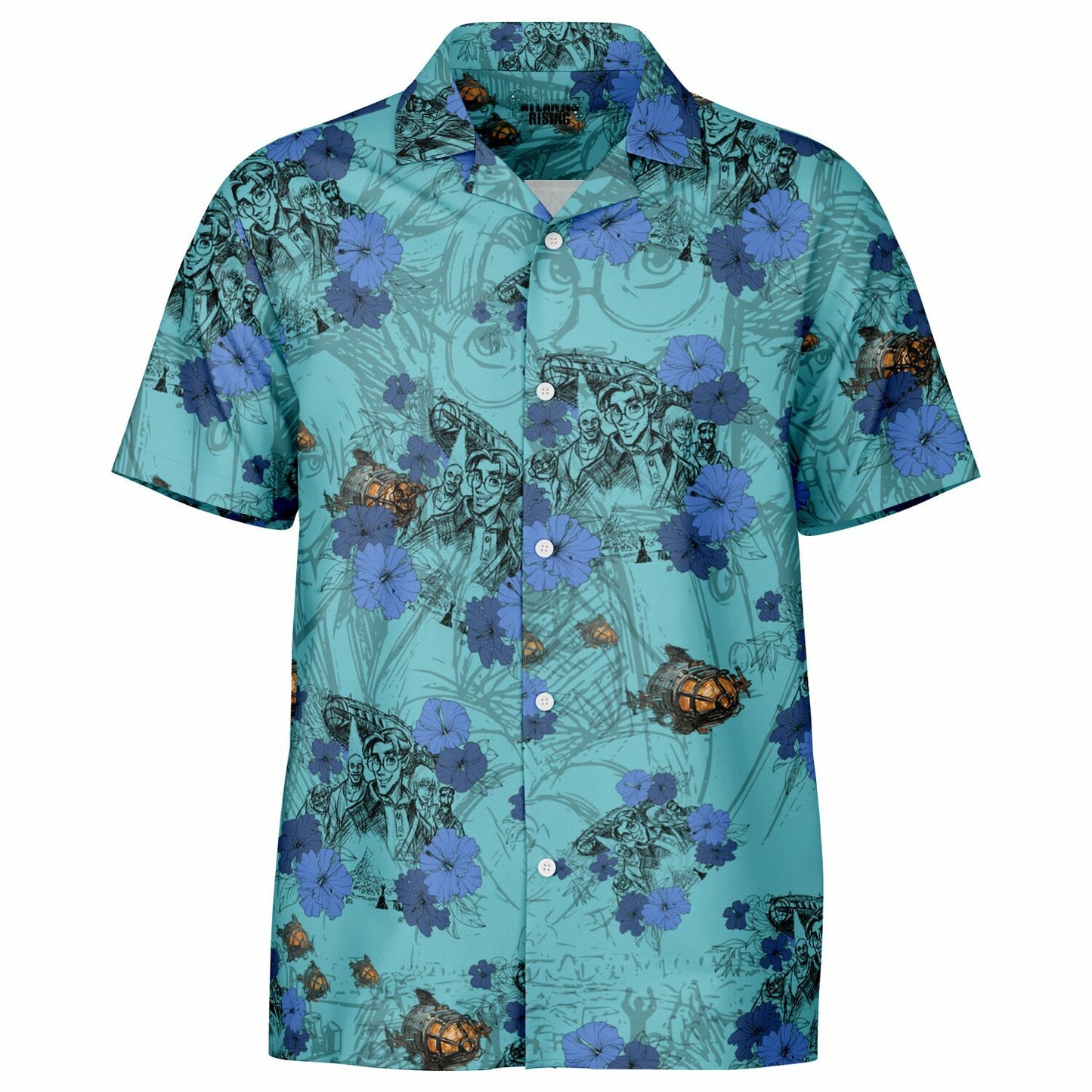 Atlantis Rising Short Sleeve Button-Down Hawaiian Shirt