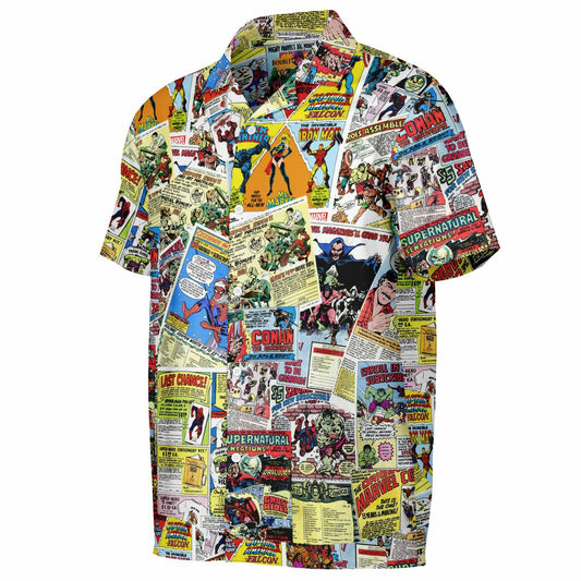EXSELSIOR! Comic Book Ad Exclusive Short Sleeve Button-Down Hawaiian Shirt