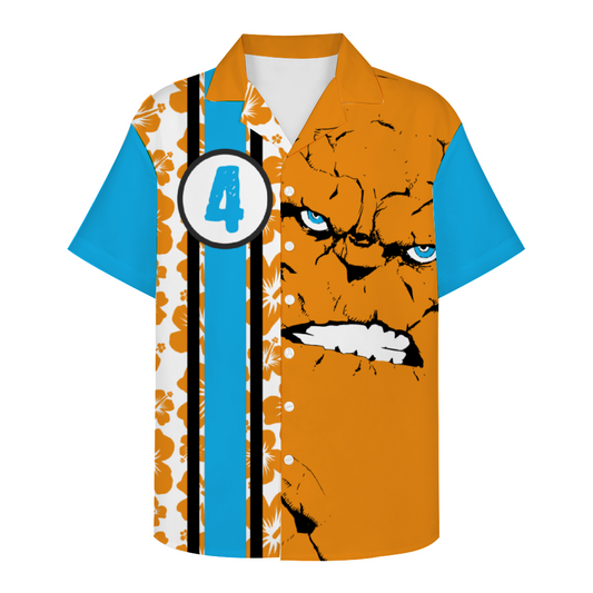 Benjy Blue Eyes Short Sleeve Hawaiian Shirt Button Down