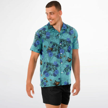 Atlantis Rising Short Sleeve Button-Down Hawaiian Shirt