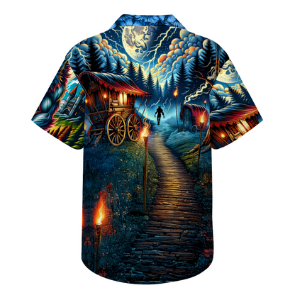 Custom Curse of the Werewolf Short Sleeve Hawaiian Shirt Button Down