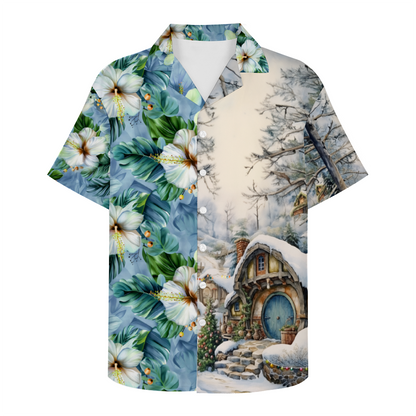 The Shire Christmas Special Hawaiian Short Sleeve Shirt Button Down