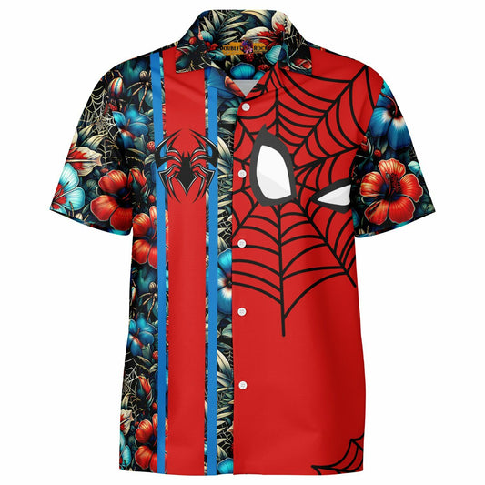 The Amazing Web Slinger Short Sleeve Button-Down Hawaiian Shirt