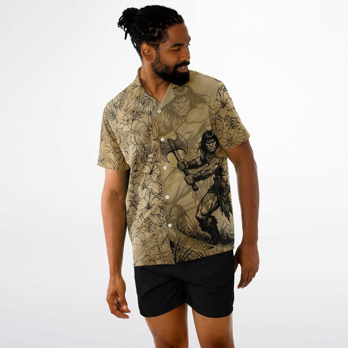 The Barbarian Hawaiian Short Sleeve Button-Down Shirt