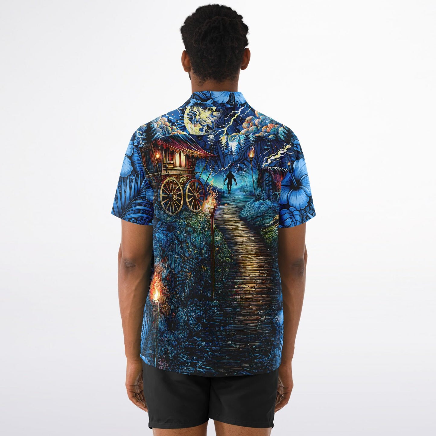 Curse of the Werewolf Short Sleeve Button-Down Hawaiian Shirt