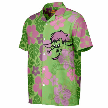 Elliot the Kindhearted Dragon Short Sleeve Button-Down Hawaiian Shirt