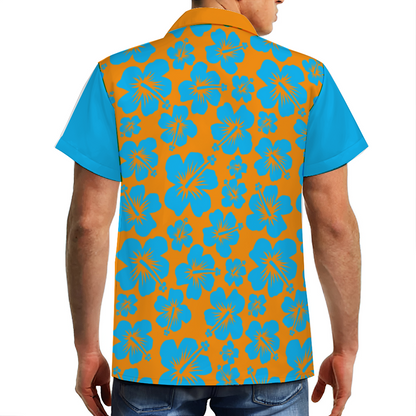Benjy Blue Eyes Short Sleeve Hawaiian Shirt Button Down