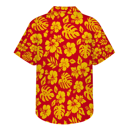 The IRON MEN's Short Sleeve Hawaiian Shirt Button Down