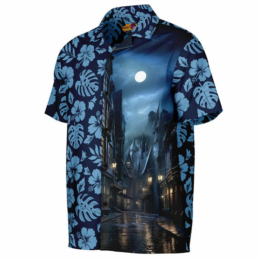 Nocturne Alley Short Sleeve Button-Down Hawaiian Shirt