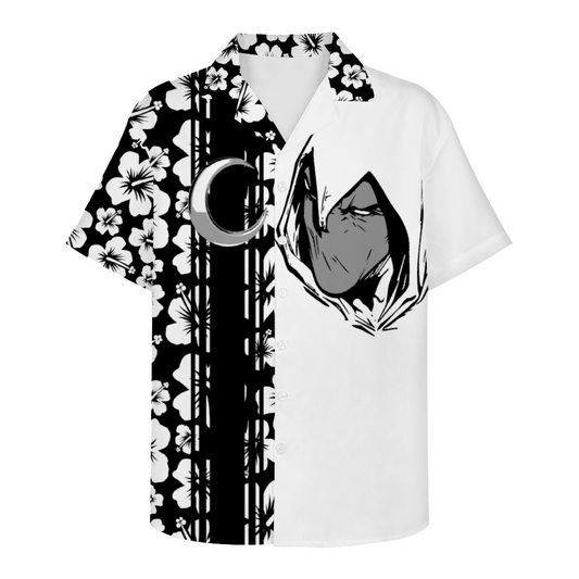 The Moon God Short Sleeve Hawaiian Shirt Button Down