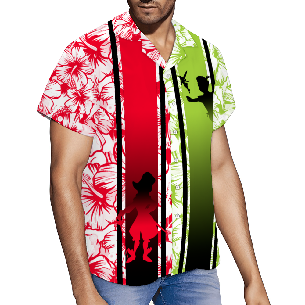 Peterpan and Hook Short Sleeve Shirt Button Down