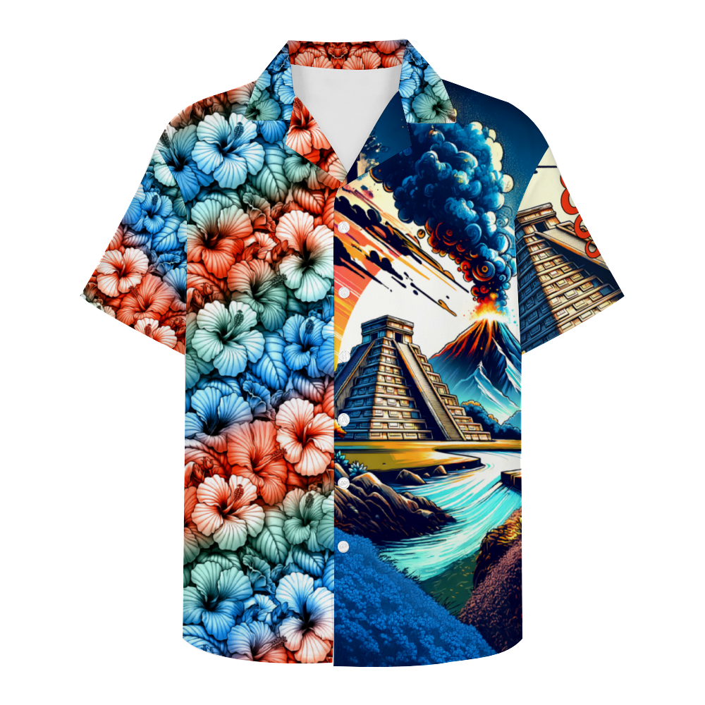 Custom El Rio Del Tiempo Classic Short Sleeve Hawaiian Shirt Button Down