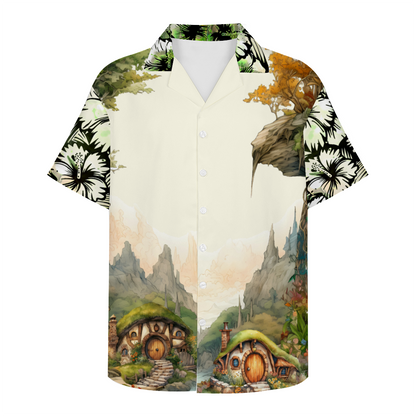 Welcome to the Shire Hawaiian Short Sleeve Shirt Button Down
