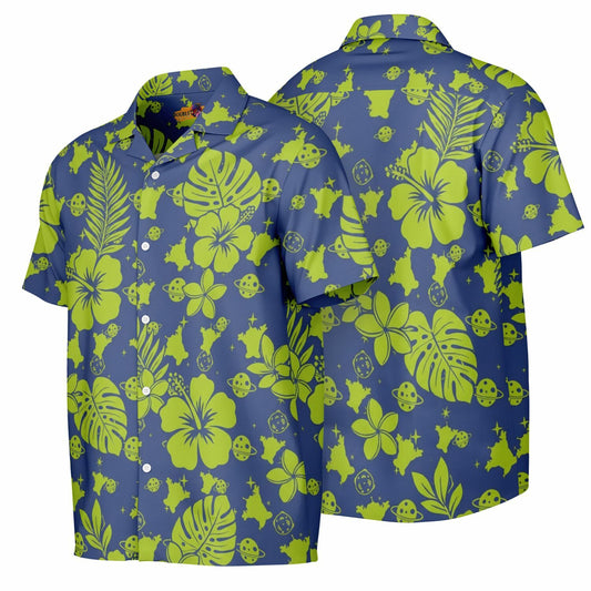 Toy Aliens Short Sleeve Button-Down Hawaiian Shirt