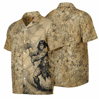 The Barbarian Hawaiian Short Sleeve Button-Down Shirt