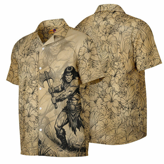 The Barbarian Hawaiian Short Sleeve Button-Down Shirt