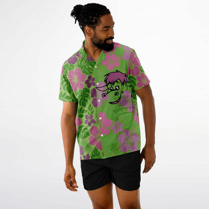 Elliot the Kindhearted Dragon Short Sleeve Button-Down Hawaiian Shirt