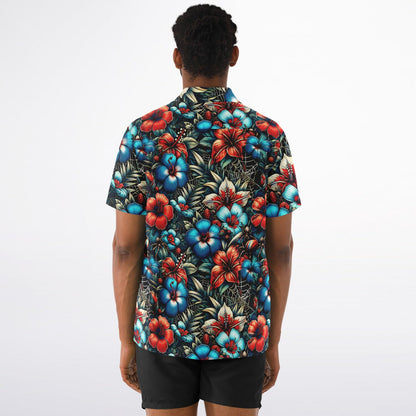 The Amazing Web Slinger Short Sleeve Button-Down Hawaiian Shirt