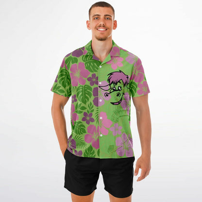 Elliot the Kindhearted Dragon Short Sleeve Button-Down Hawaiian Shirt