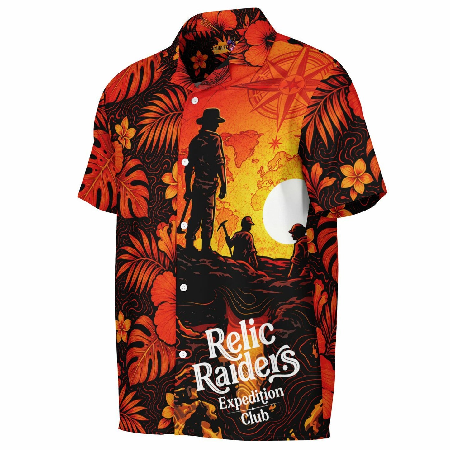 Relic Raiders Expedition Club Short Sleeve Button-Down Hawaiian Shirt