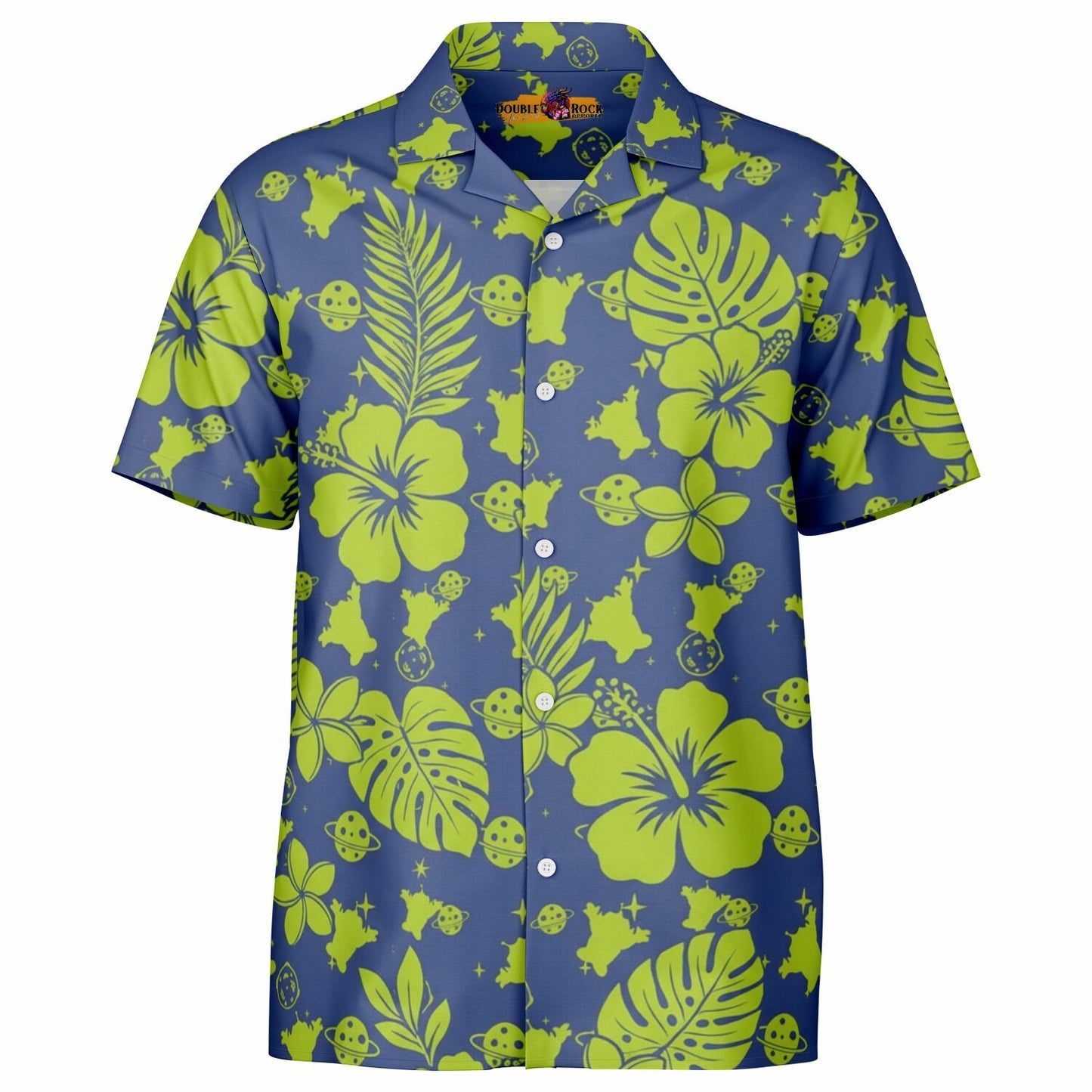 Toy Aliens Short Sleeve Button-Down Hawaiian Shirt