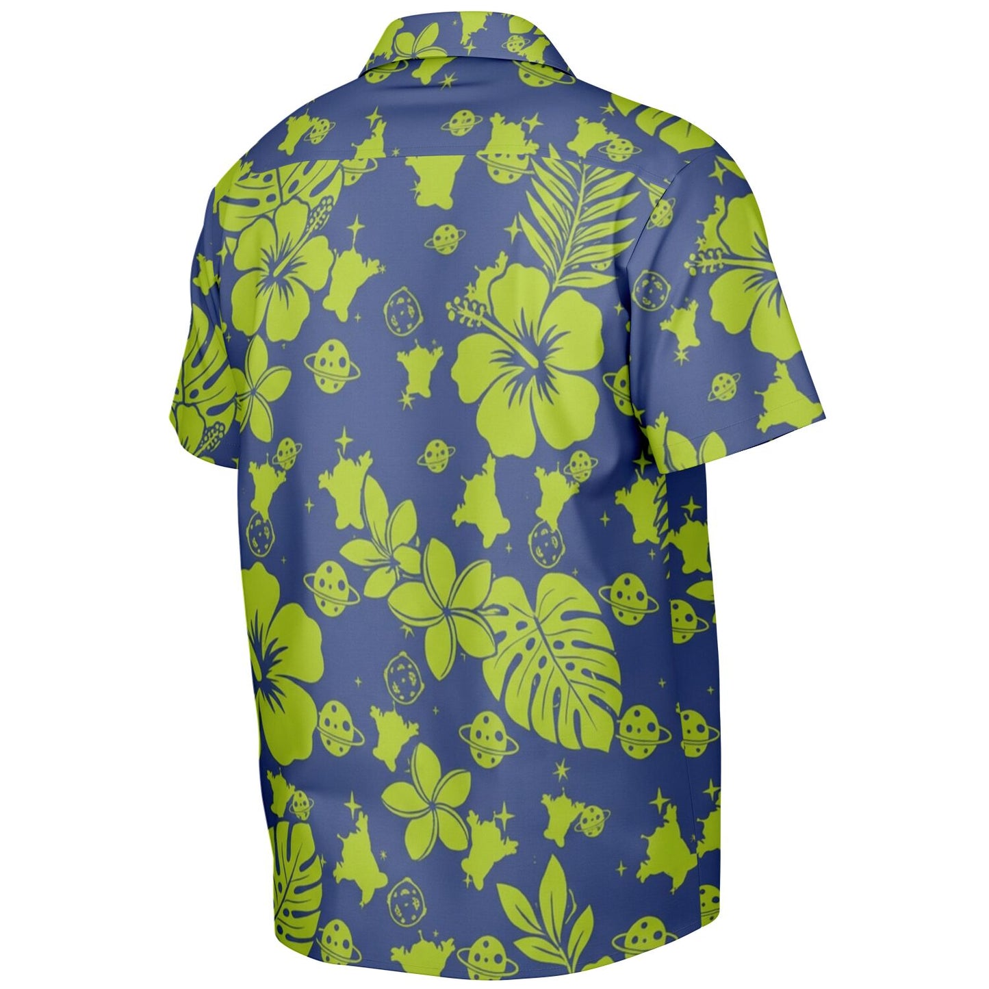 Toy Aliens Short Sleeve Button-Down Hawaiian Shirt