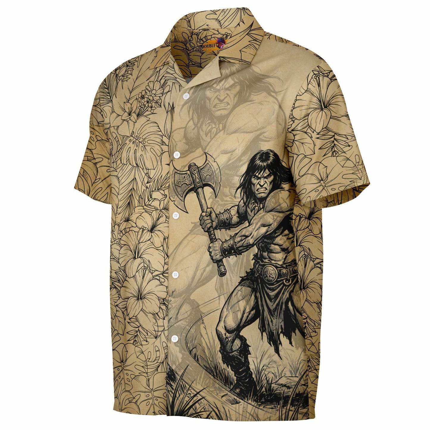 The Barbarian Hawaiian Short Sleeve Button-Down Shirt