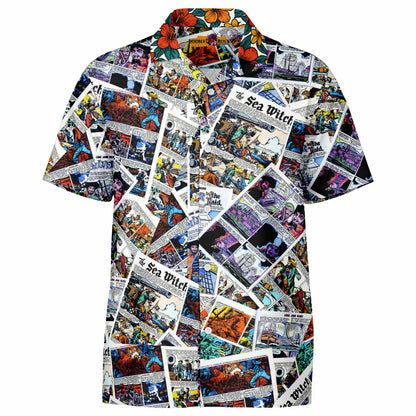 The Seawitch Pirate Comic Book Style Aloha Shirt