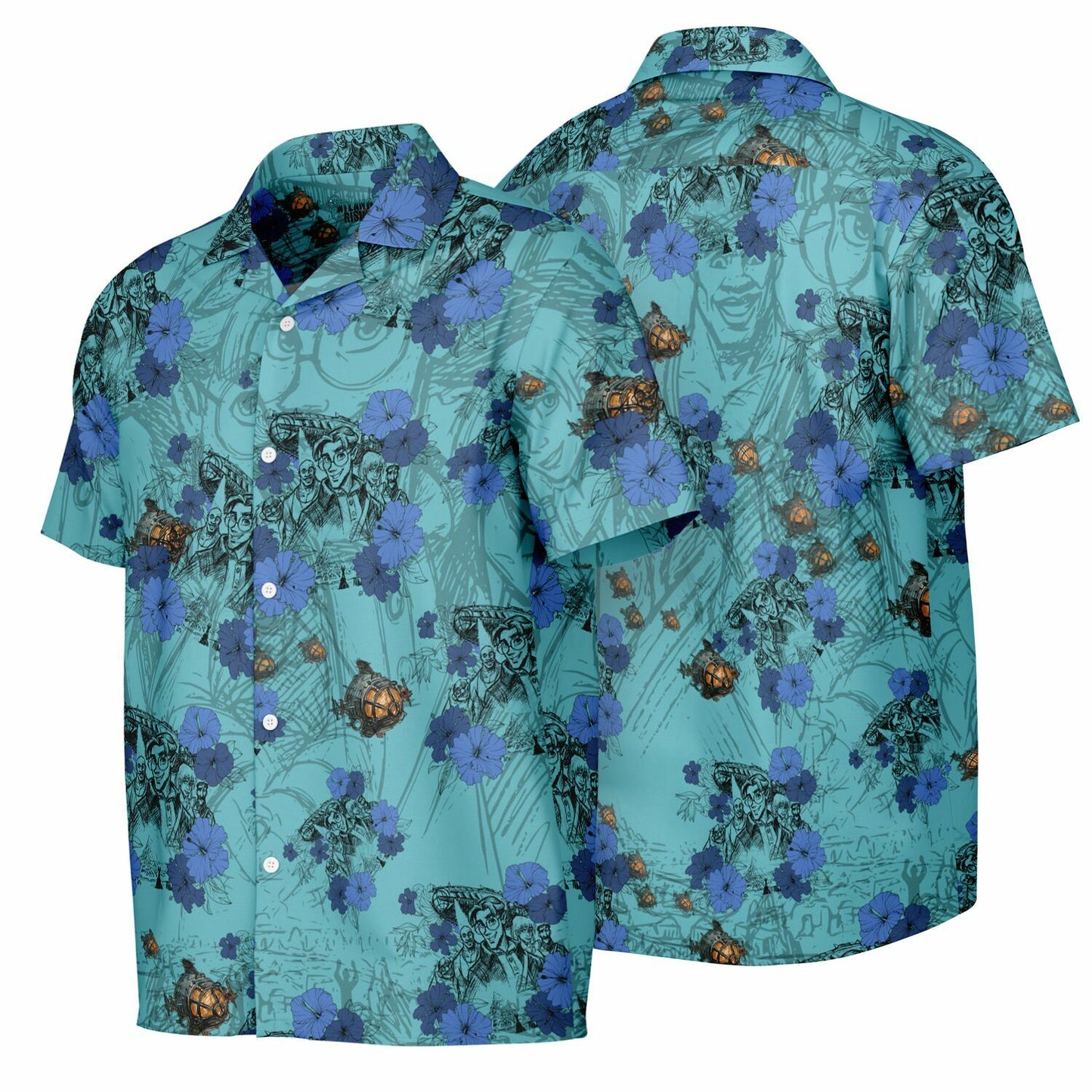 Atlantis Rising Short Sleeve Button-Down Hawaiian Shirt