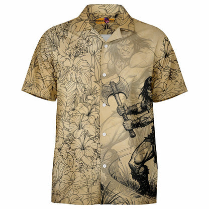 The Barbarian Hawaiian Short Sleeve Button-Down Shirt