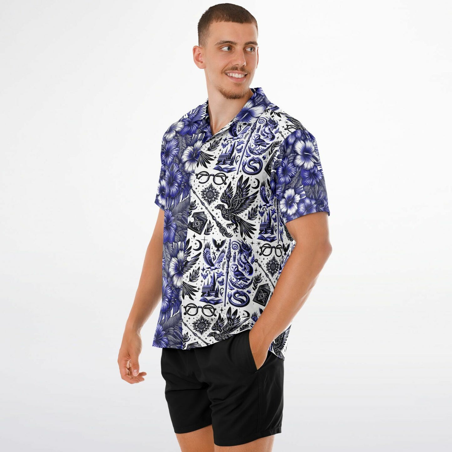 Wizardry School of Magic Short Sleeve Button-Down Hawaiian Shirt