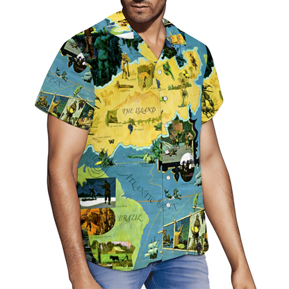 Custom Robinson Crusoe Islander Short Sleeve Shirt Button Down