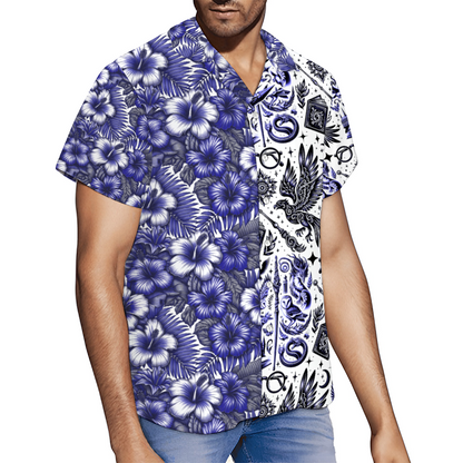 Midnight Mischief Custom Hawaiian Short Sleeve Shirt Button Down