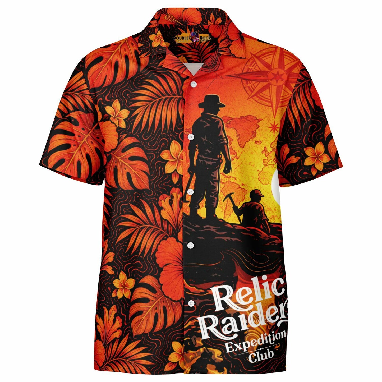 Relic Raiders Expedition Club Short Sleeve Button-Down Hawaiian Shirt