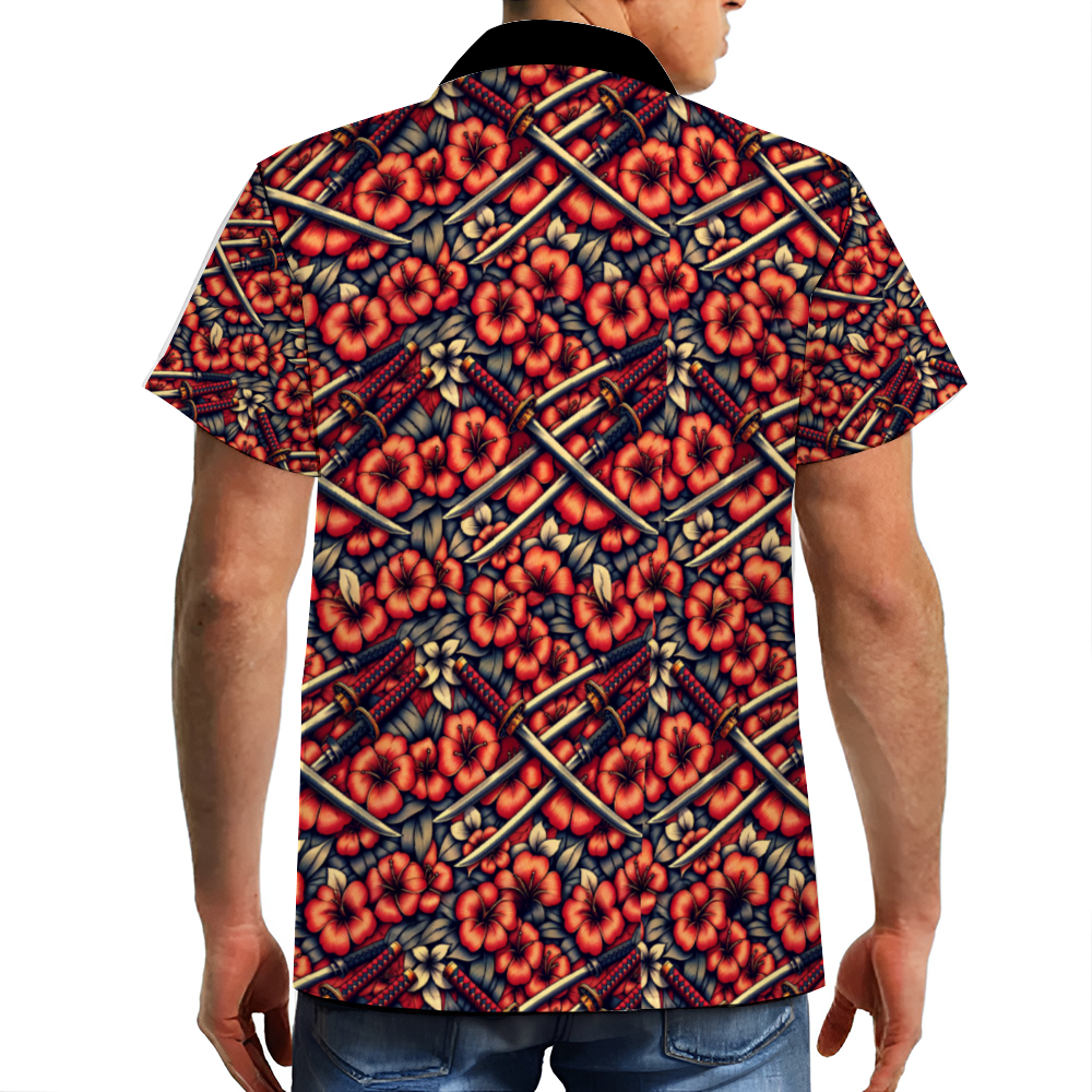 Dead in a Pool Short Sleeve Hawaiian Shirt Button Down