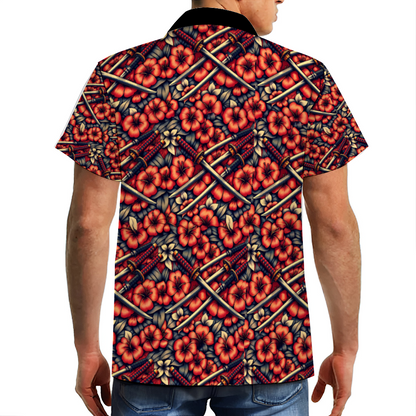 Dead in a Pool Short Sleeve Hawaiian Shirt Button Down