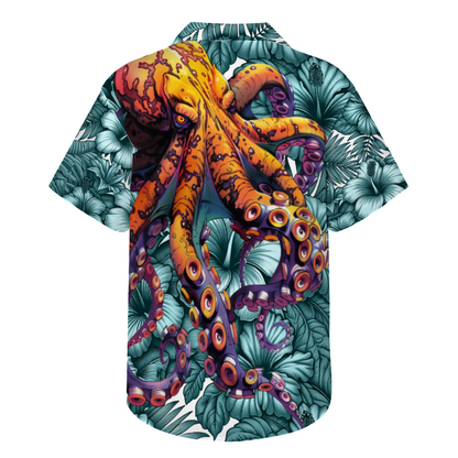 Mega Squid Short Sleeve Shirt Button Down