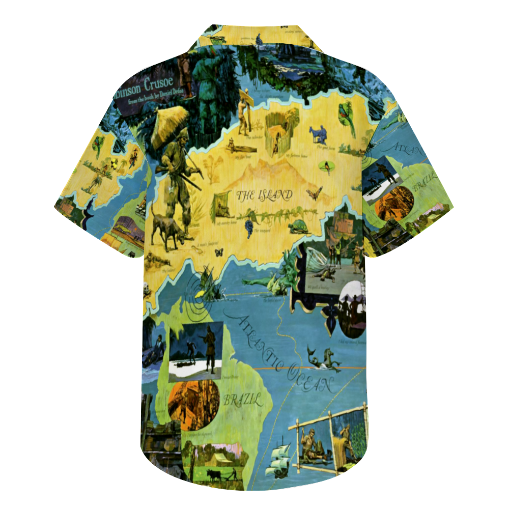 Custom Robinson Crusoe Islander Short Sleeve Shirt Button Down