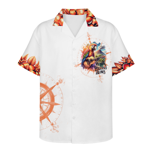 Custom When the Volcano Blows Tribute Short Sleeve Hawaiian Shirt Button Down