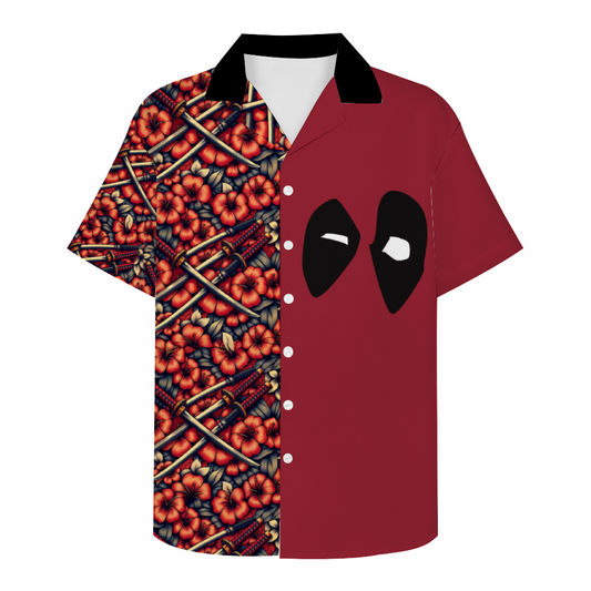 Dead in a Pool Short Sleeve Hawaiian Shirt Button Down